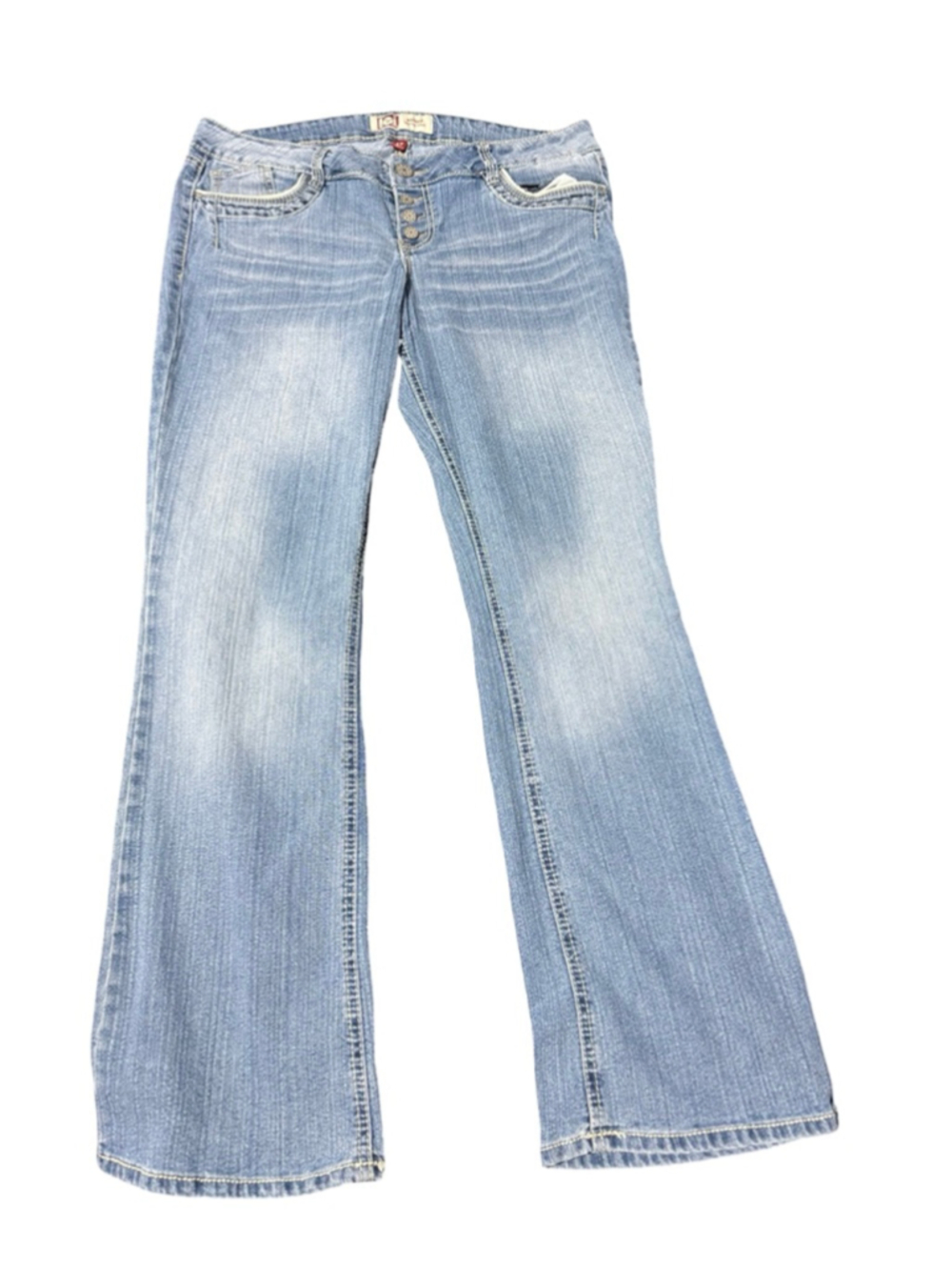 Juniors LEI Blue Boot Cut Jeans Size 17 #898